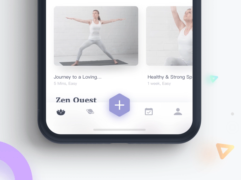 Yoga App Menu